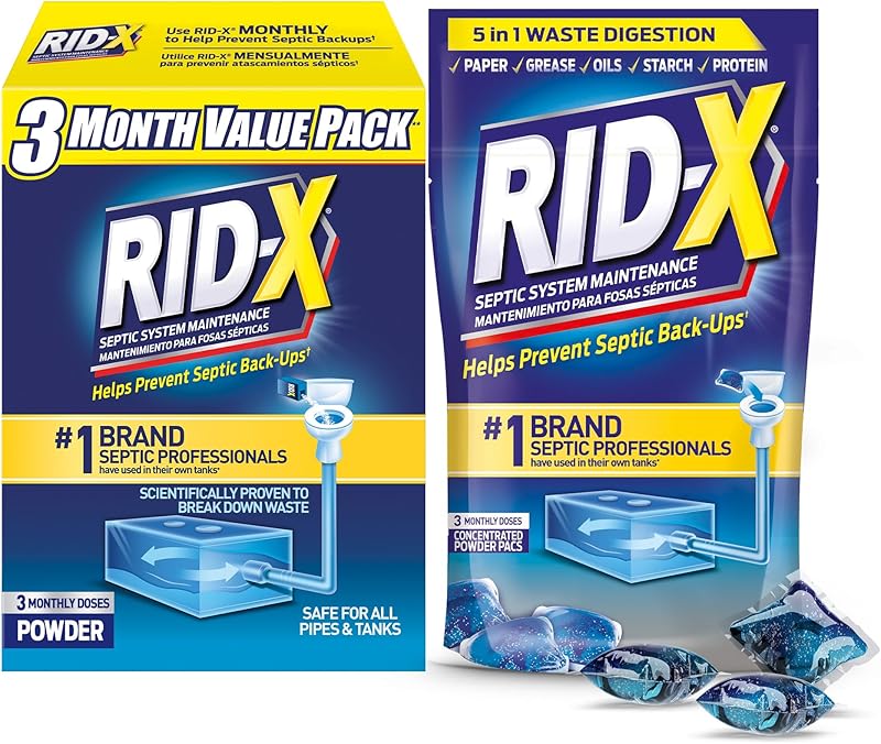 Rid-X Septic Treatment Enzymes Septi Pacs